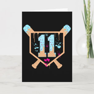 Bysebyll 11 Year Old Ice Cream Drip 11th Birthday  Card