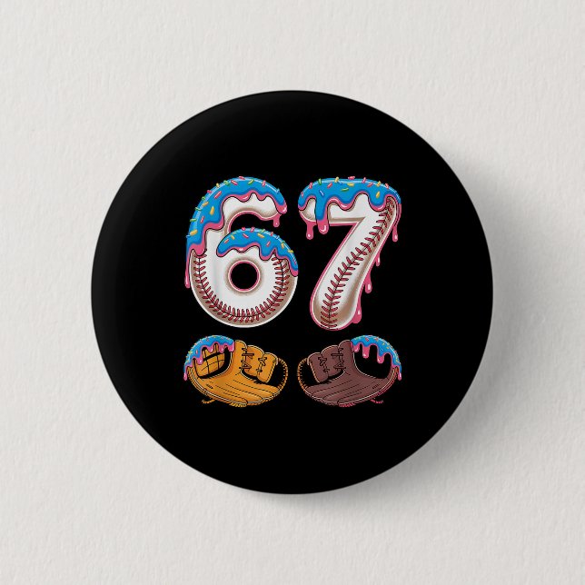 Bysebyll 67 - Ice Cream Drip 67 Meme Funny Player  Button (Front)