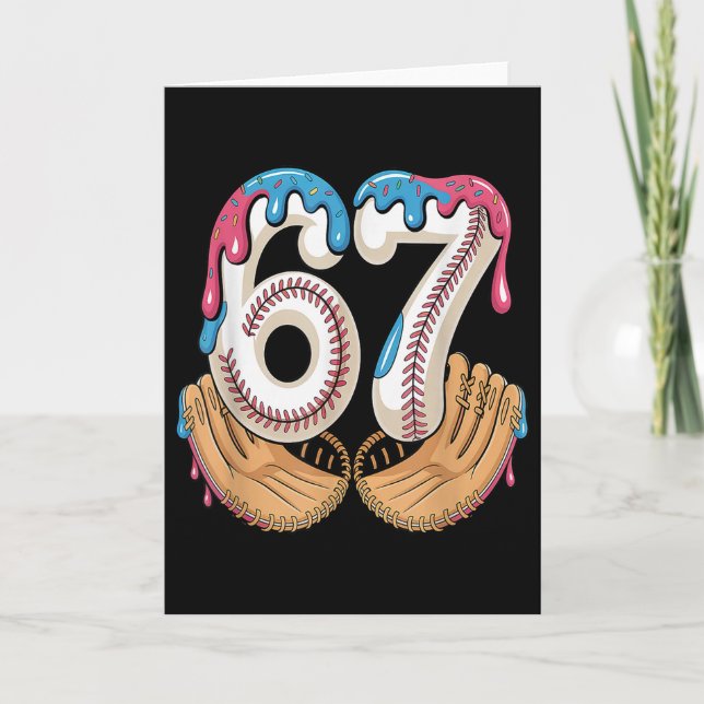 Bysebyll 67 - Ice Cream Drip 67 Meme Funny Player  Card (Front)