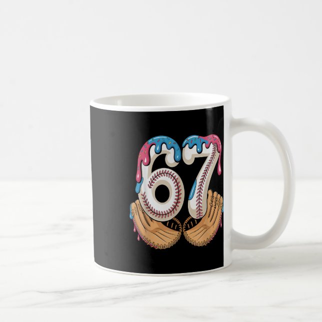 Bysebyll 67 - Ice Cream Drip 67 Meme Funny Player  Coffee Mug (Right)