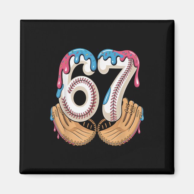 Bysebyll 67 - Ice Cream Drip 67 Meme Funny Player  Magnet (Front)