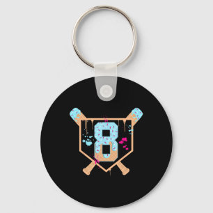 Bysebyll 8 Year Old Ice Cream Drip 8th Birthday Bo Keychain