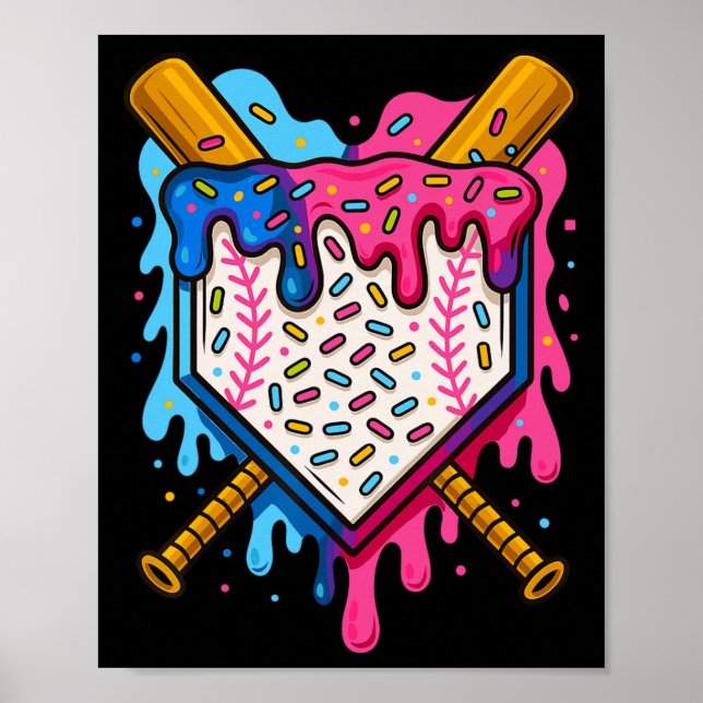 Bysebyll Boys Ice Cream Drip Bysebyll  Poster (Front)