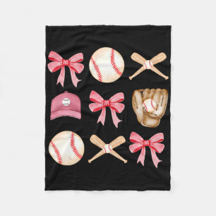 Bysebyll Coquette Bow Game Day Bysebyll Season Wom Fleece Blanket