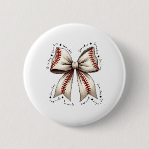 Bysebyll Coquette Bow Game Day Girls Women Button