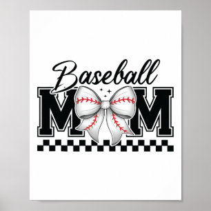 Bysebyll Coquette Mom Tee Mom Game Day Outfit Moth Poster