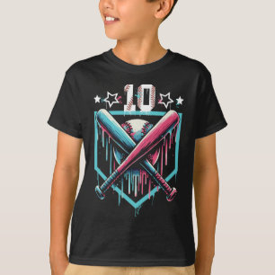 Bysebyll Drip 10th Birthday Boys Number 10 Youth 1 T-Shirt