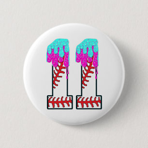 Bysebyll Drip 11 Year Old 11th Birthday Boy Jersey Button