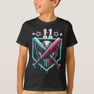 Bysebyll Drip 11th Birthday Boys Number 11 Youth 1 T-Shirt