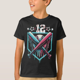 Bysebyll Drip 12th Birthday Boys Number 12 Youth 1 T-Shirt