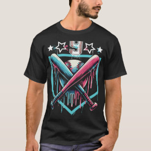 Bysebyll Drip 9th Birthday Boys Number 9 Youth 9 Y T-Shirt