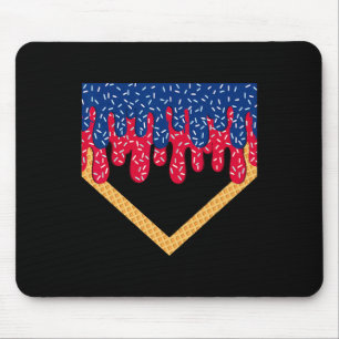 Bysebyll Drip Boys Home Plate Ice Cream Sprinkles  Mouse Pad