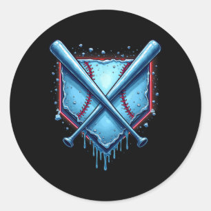 Bysebyll Drip Boys Home Plate Ice Respect The Drip Classic Round Sticker