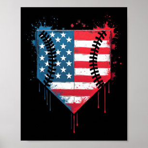 Bysebyll Drip Boys Kids Ice Cream Patriotic Americ Poster