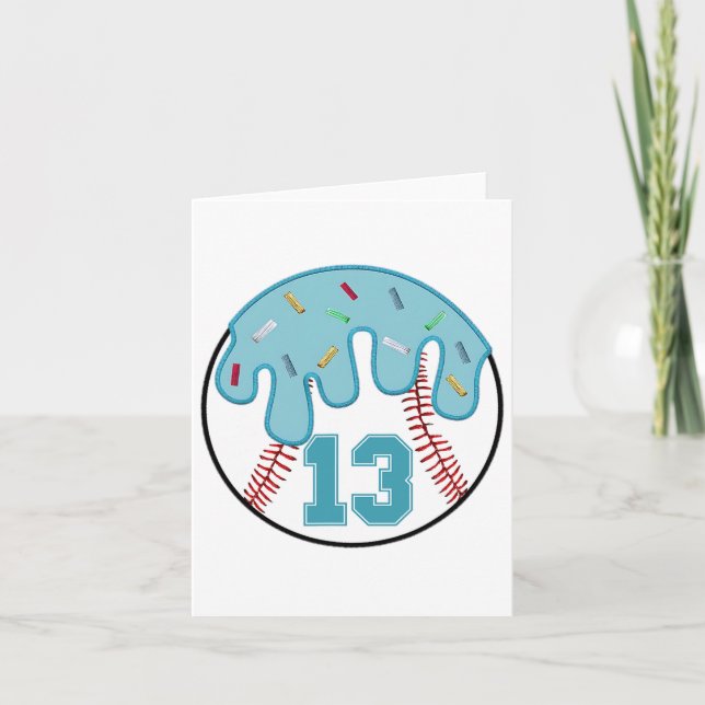 Bysebyll Dripping 13th Birthday 13 Year Old Boys Y Card (Front)