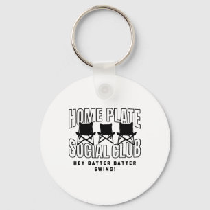Bysebyll Fans Home Plate Social Club Game Day Mens Keychain