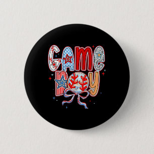 Bysebyll Game Day Bysebyll Coquette Bow Mom Mama M Button