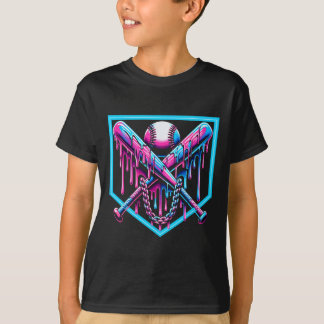 Bysebyll Home Plate Drip Boys Bysebyll Byt 1  T-Shirt