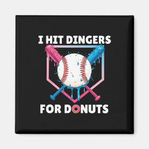 Bysebyll I Hit Dingers For Donuts Funny Donuts And Magnet