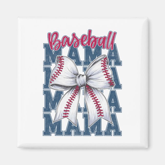 Bysebyll Mama Coquette Bow Game Day Bysebyll Mom M Magnet (Front)