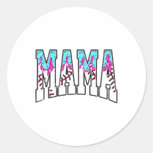 Bysebyll Mama Ice Cream Drip With Sprinkles Byseby Classic Round Sticker