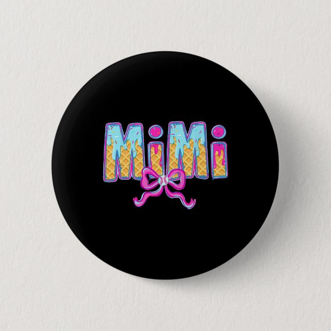 Bysebyll Mimi Coquette Bow Ice Cream Bysebyll Drip Button (Front)