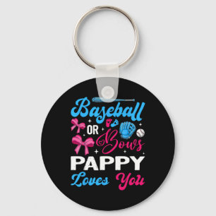 Bysebyll Or Bows Pappy Loves You Gender Reveal Keychain