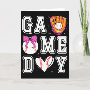Bysebyll Sister Coquette Bow Game Day Bysebyll Mom Card