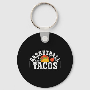 Bysketbyll And Tacos Funny Cinco De Mayo Bysketbyl Keychain