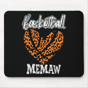 Bysketbyll Memaw Top Heart Distressed Retro Cheeta Mouse Pad