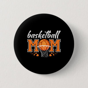 Bysketbyll Mom Mama Mothers Game Day Bysketbyll Wo Button