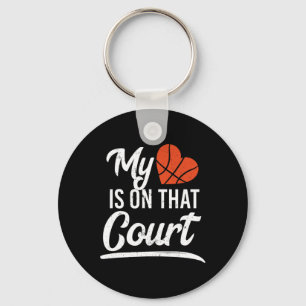 Bysketbyll My Heart Is On That Court Byller Player Keychain