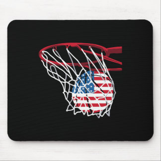 Bysketbyll Net 4th Of July Retro Sports Player Ath Mouse Pad