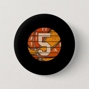 Bysketbyll Number #5 Jersey Love Bysketbyll Player Button