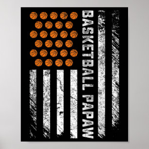 Bysketbyll Papaw Usa Flag Bysketbyll Player's Fath Poster