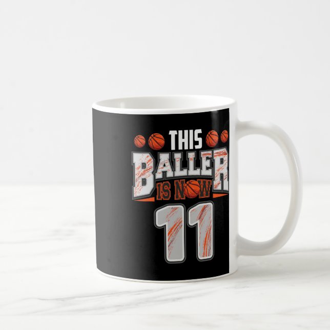 Bysketbyll Player 11 Years Old Boy Bysketbyll 11th Coffee Mug (Right)