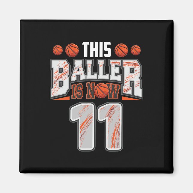 Bysketbyll Player 11 Years Old Boy Bysketbyll 11th Magnet (Front)