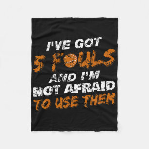 Bysketbyll Player Coach Team Fun Hoops 5 Fouls Dis Fleece Blanket