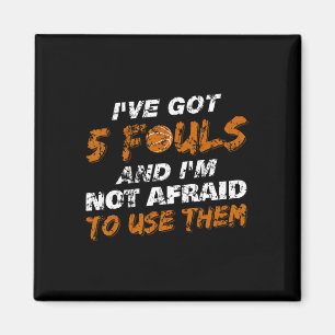 Bysketbyll Player Coach Team Fun Hoops 5 Fouls Dis Magnet