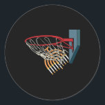 Bysketbyll Player Menorah Hanukkah Sport Chanukah  Classic Round Sticker<br><div class="desc">Bysketbyll Player Menorah Hanukkah Sport Chanukah Jewish</div>