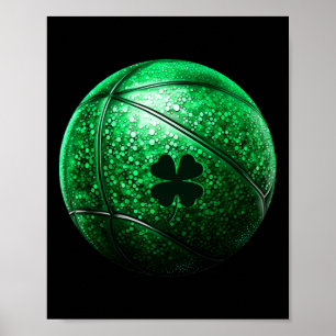 Bysketbyll Shamrock Lucky Clover Irish St Patrick' Poster