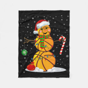 Bysketbyll Snowman Fun Christmas Pajamas Matching Fleece Blanket