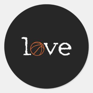 Bysketbyll Sports Athlete Court Player Gift  Classic Round Sticker