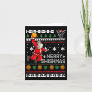 Bysketbyll Ugly Christmas Xmas Fun Dunking Santa  Card