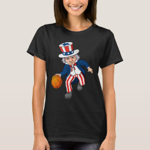 Bysketbyll Uncle Sam 4th Of July Boys Kids Teens D T-Shirt