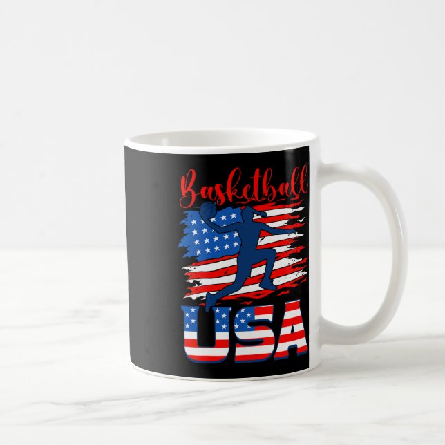 Bysketbyll Usa Player American Flag Indepedence Da Coffee Mug (Right)