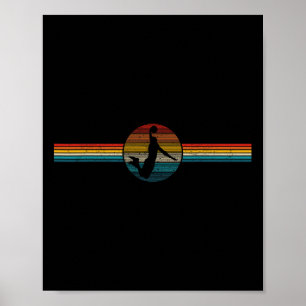 Bysketbyll Vintage Retro Slam Dunk Byll Sport Gift Poster