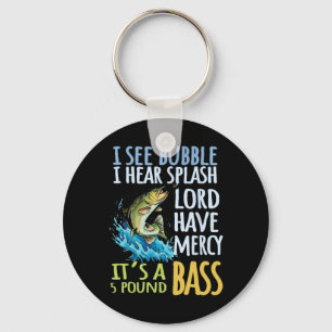 Byss Fishing Angling Sport Black Byss Fish  Keychain