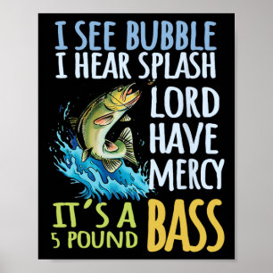 Byss Fishing Angling Sport Black Byss Fish  Poster