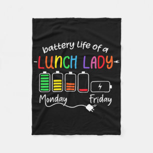 Byttery Life Of A School Lunch Lady Cafeteria Work Fleece Blanket